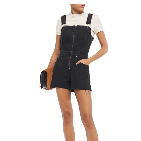 Ksubi Pants - Ksubi washed black denim dungaree